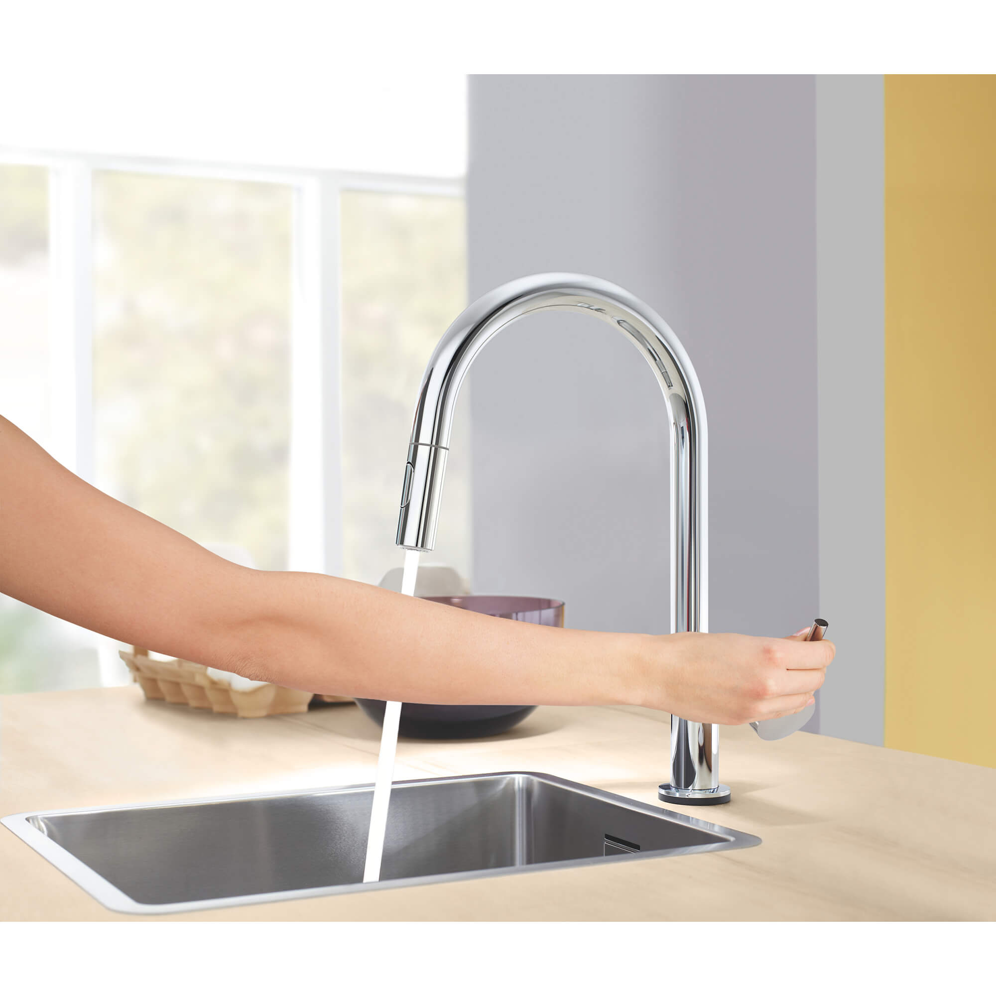 Grohe Pull down kitchen faucet w additional touch operated s